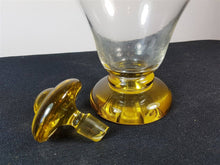 Load image into Gallery viewer, Vintage Art Deco Yellow Glass Decanter Bottle 1920&#39;s Original  Yellow and Clear Glass
