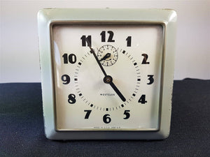 VIntage Art Deco Westclox Alarm Clock for Desk or Table Grey  1930's - 1940's Original