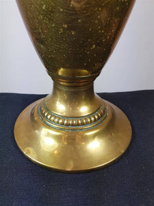 Antique Brass Metal Large Urn Vase Holland Victorian Arts and Crafts Home Decor Dutch