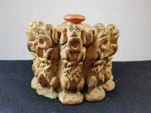 Load image into Gallery viewer, Antique Clay Art Pottery Dogs Figural Tobacco Jar Rare Hand Made Original
