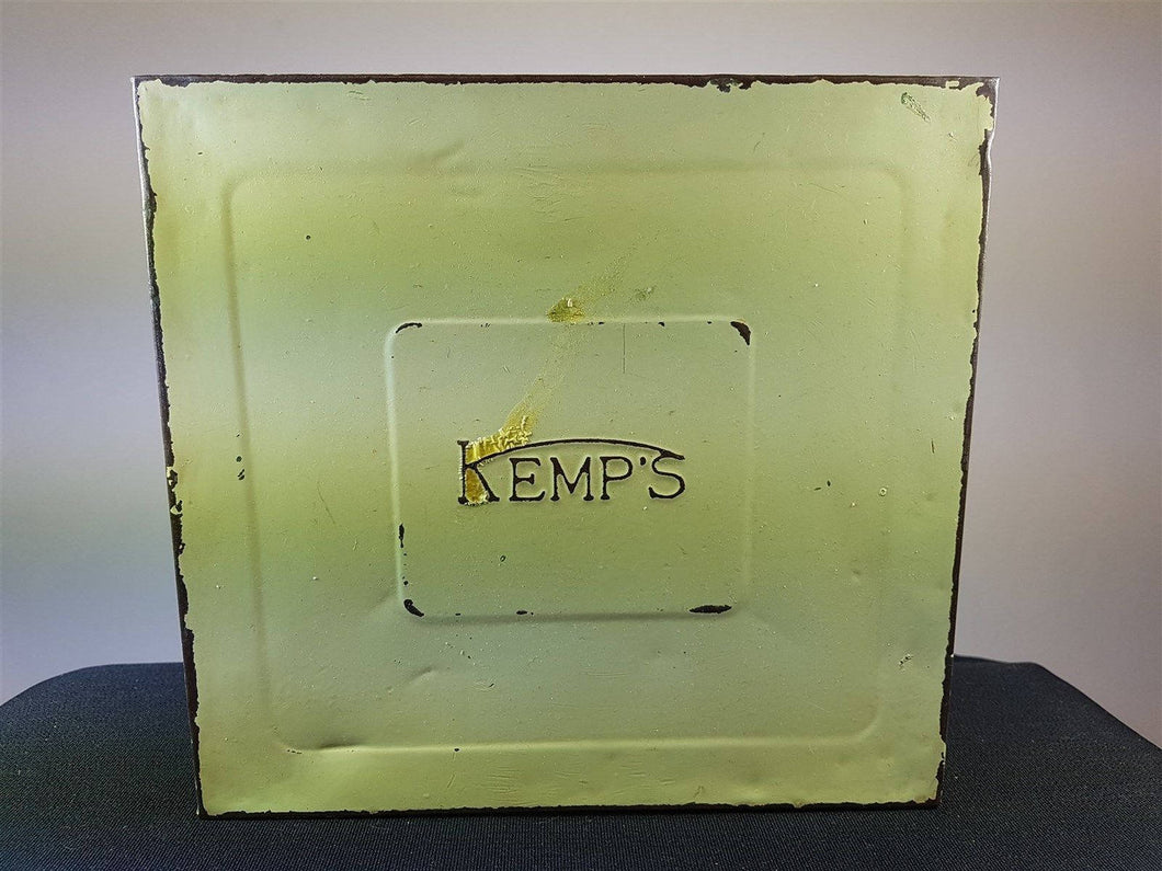 Vintage Tin Kemps Biscuits Box  Green Original Art Deco 1930's Rare