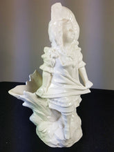 Load image into Gallery viewer, Antique Victorian Bisque Porcelain Girl Posy Flower Vase Figurine Late 1800&#39;s Original

