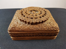 Load image into Gallery viewer, Vintage Hand Carved Wood Jewelry or Trinket Box
