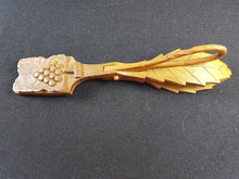 Load image into Gallery viewer, Vintage Black Forest Hand Carved Wood Serving Tongs Wooden Early 1900&#39;s - 1930&#39;s Original Hand Made Carving
