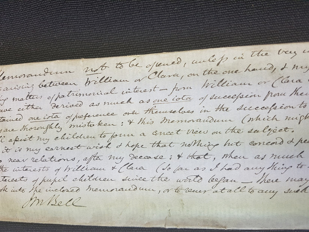 Victorian Paperwork Antique Victorian Hand Written Will and Testament Deed Paperwork with