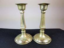 Load image into Gallery viewer, Antique Silver Plated Candlestick Holders Set of 2 Pair Late 1800&#39;s Silver Plate EPNS
