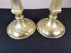 Antique Silver Plated Candlestick Holders Set of 2 Pair Late 1800's Silver Plate EPNS