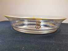 Load image into Gallery viewer, Antique Clear Glass Bowl with Gold Painted Accents Early 1900&#39;s

