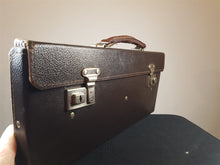 Load image into Gallery viewer, Vintage Brown Leather Jewelers Traveling Jewelry Salesman Display Carrying Case Bag 1930&#39;s Original
