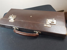 Load image into Gallery viewer, Vintage Brown Leather Jewelers Traveling Jewelry Salesman Display Carrying Case Bag 1930&#39;s Original
