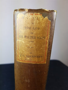 Antique Book Memoirs of The Life of Sir Walter Scott Late 1800's Biography Scottish Scotland