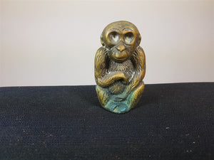 Antique Brass Monkey Figurine Victorian Late 1800's