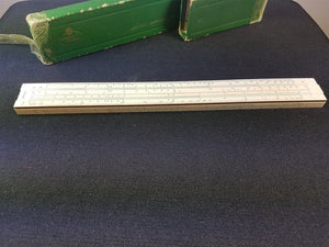 Vintage German A.W. Faber Castell  Slide Ruler in Original Box Case Darmstadt Germany  Wooden Mid Century