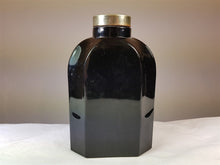 Load image into Gallery viewer, Vintage Black Glass Bottle Jar for Dusting Powder Art Deco 1920&#39;s - 1930&#39;s
