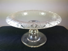 Load image into Gallery viewer, Antique Victorian Glass Bowl Clear Cut Crystal Glass Compote Bowl on Pedestal 1800&#39;s Original
