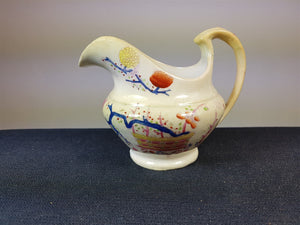 Antique Gravy or Sauce Boat Pitcher Jug Victorian Hand Painted Ceramic Pottery 1800's Original