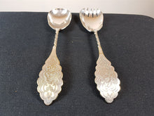 Load image into Gallery viewer, Vintage Silver Plated Serving Fork and Spoon Set 1930&#39;s - 1940&#39;s EPNS
