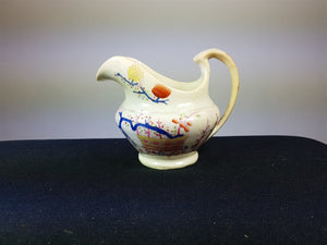 Antique Gravy or Sauce Boat Pitcher Jug Victorian Hand Painted Ceramic Pottery 1800's Original