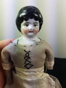 Antique Bisque and Cloth Doll Victorian 1800's Original Porcelain Hand Painted with Hand Made Clothes from Germany German