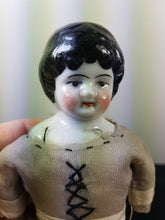 Load image into Gallery viewer, Antique Bisque and Cloth Doll Victorian 1800&#39;s Original Porcelain Hand Painted with Hand Made Clothes from Germany German
