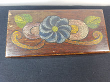 Load image into Gallery viewer, Antique Wooden Box Jewelry or Trinket Storage Hand Painted Wood 1920&#39;s - 1930&#39;s Original Art Deco Vintage
