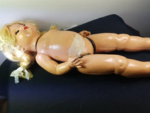 Load image into Gallery viewer, Vintage Composition Doll Girl 1930&#39;s Original 19 Inch with Noise Maker with Sleep Eyes and Blond Hair Antique
