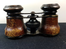 Load image into Gallery viewer, Antique Opera Glasses Binoculars Brown Leather and Metal Early 1900&#39;s Edwardian
