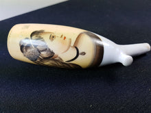 Load image into Gallery viewer, Antique German Pipe Bowl Porcelain with Hand Painted Lady 1800&#39;s Victorian
