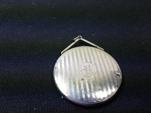 Antique Sterling Silver Ladies Lipstick Mirror Necklace Pendant Hallmarked 1923 Birmingham England Art Deco Original