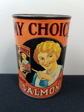 Load image into Gallery viewer, Vintage Tin Can with Original Label Money Box Secret Savings Bank Safe 1940&#39;s
