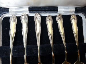 Vintage Silver Plated Teaspoon Set of 6 in Original Presentation Box 1930's EPNS
