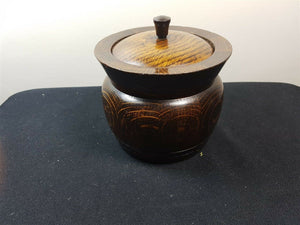 Antique Tobacco Jar with Original Ceramic Pottery Lining Early 1900's Original