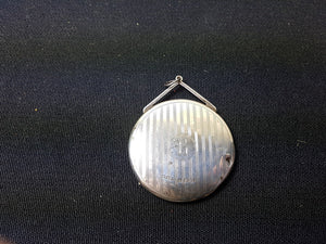 Antique Sterling Silver Ladies Lipstick Mirror Necklace Pendant Hallmarked 1923 Birmingham England Art Deco Original