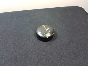 Antique Paperweight Hand Painted with Flowers Ceramic Pottery Victorian Late 1800's Original