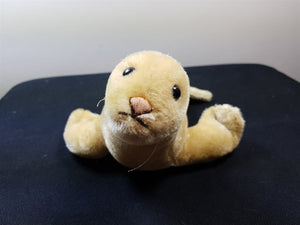Vintage Steiff Mohair Seal Soft Toy Animal Plush Original 1960's
