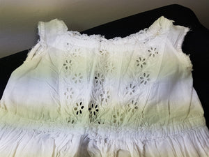 Antique White Cotton Girl's Christening Gown Dress Victorian 1800's Original