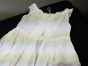 Antique White Cotton Girl's Christening Gown Dress Victorian 1800's Original