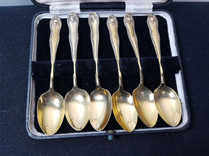 Vintage Silver Plated Teaspoon Set of 6 in Original Presentation Box 1930's EPNS