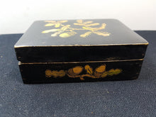 Load image into Gallery viewer, Antique Pen Work Wooden Box Jewelry or Trinket Wood with Acorns and Tree Branch with Acorn Leaves Late 1800&#39;s - Early 1900&#39;s Victorian

