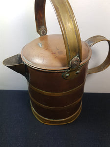 Antique Pitcher Brass and Copper Metal 1800's Victorian Original