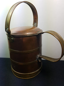 Antique Pitcher Brass and Copper Metal 1800's Victorian Original