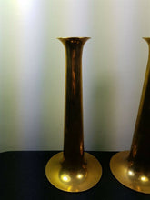 Load image into Gallery viewer, Vintage Torben Orskov Candlestick Holders Denmark Danish Modernist Brass 1960&#39;s - 1970&#39;s Original Pair Set of 2 Signed Scandinavian
