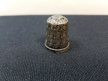 Load image into Gallery viewer, Antique Sterling Silver Thimble Sewing Supplies Tools 1800&#39;s Victorian Original
