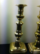 Load image into Gallery viewer, Antique Brass Candlestick Holders 1800&#39;s Victorian Original Candle Stick Holder Set Pair of 2

