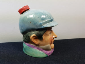 Vintage Charles Dickens Mr Winkle Decanter Bottle with Cork Stopper Top Ceramic Pottery Hand Painted