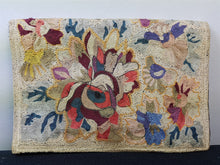 Load image into Gallery viewer, Vintage Clutch Bag Purse Completely Hand Embroidered on Both Sides Floral Flower Embroidery Early 1900&#39;s - 1920&#39;s Hand Made Original
