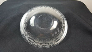 Antique Clear Etched Glass Bowl Late Georgian Early Victorian 1800's Original