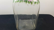 Load image into Gallery viewer, Vintage Glass Decanter Bottle Clear with Hand Painted Flowers 1930&#39;s Original
