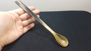 Antique Stag Deer Horn Serving Spoon with Long Handle Hand Carved Late 1800's Original Hand Made in Scotland Scottish