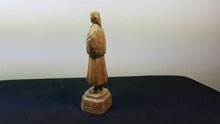Load image into Gallery viewer, Vintage Lady Carving Figurine Wooden Figure Hand Carved Wood Statue by Paul Emile Caron Sculpture Orillia Ontario Canada Signed and Dated
